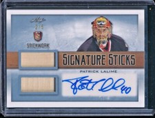 2017-18 Leaf Stickwork Signature Sticks Platinum Autograph Patrick Lalime 2/5