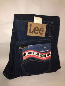 Vintage mens Lee Regular Fit Straight Leg Heavy weight denim 27/36 Blue #40