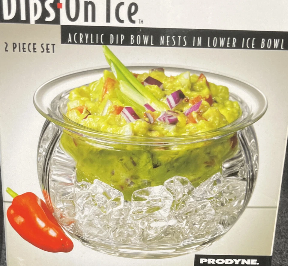 Prodyne Dips on Ice Acrylic Dip Condiment Serving Bowl Clear 16oz - Image 1 of 2