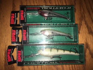 RAPALA TROLLE TO MINNOW==10 & 15----3 mit 2 Größen & 2 FARBIGEN ANGELKÖDERN - Bild 1 von 1