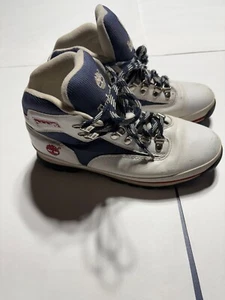Men's Vintage 90's Y2K Timberland Euro Hiker Boots Size 9M Blue/White #56019 - Picture 1 of 7
