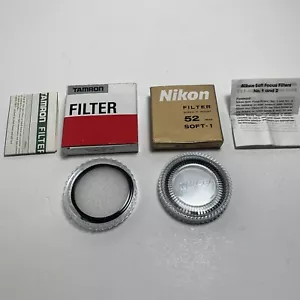 Tamron UV and Nikon Soft-1 52mm Screw In Filters - Picture 1 of 5