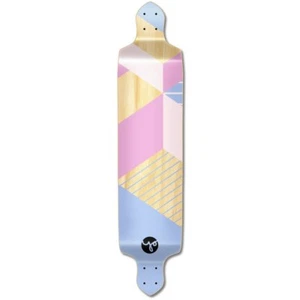Yocaher Drop Down Longboard Deck -  Geometric Series - Purple (DECK ONLY) - Picture 1 of 2