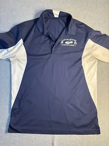 Sports Tek Polo Shirt Men's Large Blue Century Motors Golf Stretch Pullover Logo - Picture 1 of 7