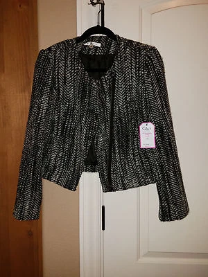 CAbi New Mockingbird Jacket, Black/Grey, Size 4, Smoke Free Home, Originally$138 - Image 1 of 4