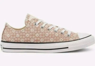 Converse Chuck Taylor All Star Ox Low Uk 6 Embroidered Floral Valletta Beige New - Image 1 of 4