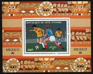 Costa de Marfil 1986 - Mi-Nr. Block 28 ** - Estampillada sin montar o nunca montada - fútbol / fútbol - Imagen 1 de 1
