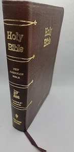 Vintage 1971 Nelson Study Bible New American Catholic Leather VERY NICE With Box - Picture 1 of 23