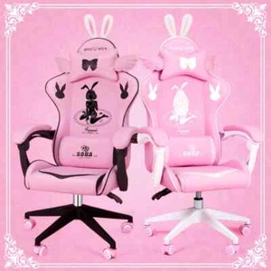 Silla Gaming Rosa Silla Gamer Alta Calidad Cómoda Silla Giratoria Ajustable - Imagen 1 de 27