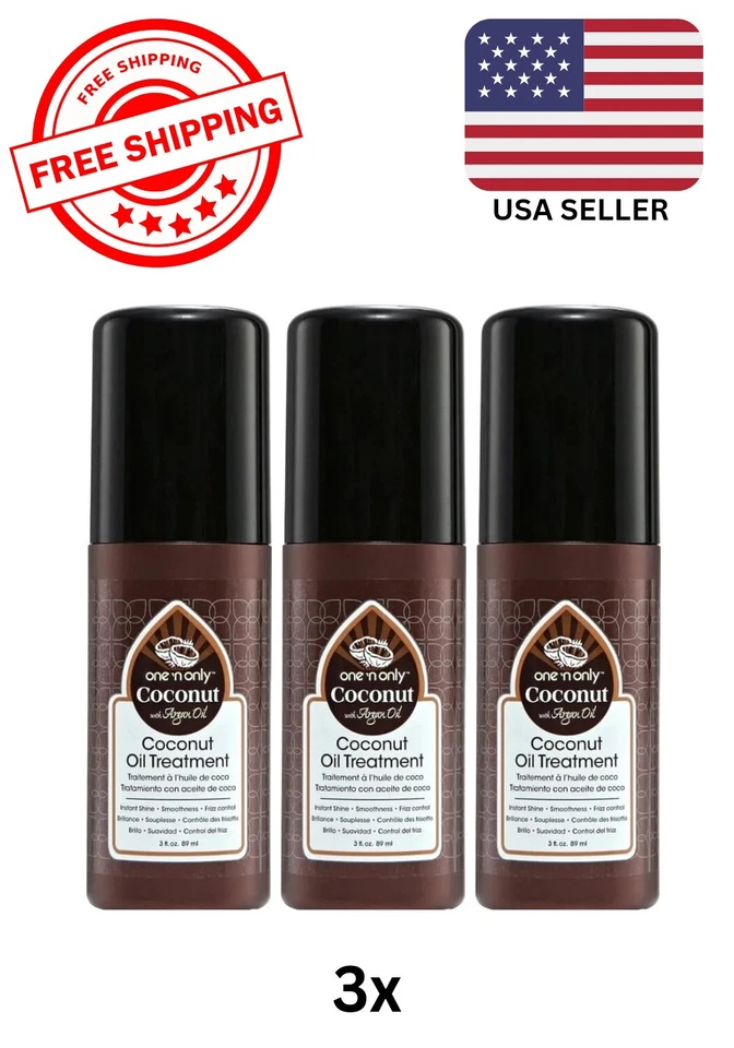 (Лот из 3) Кокосовое масло Babyliss Pro One ’n Only с аргановым маслом 3 жидких унции - Изображение 1 из 1