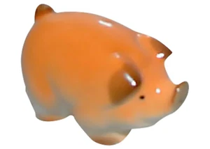 LOMONOSOV POCELAIN FIGURE PIG TAN - Picture 1 of 1