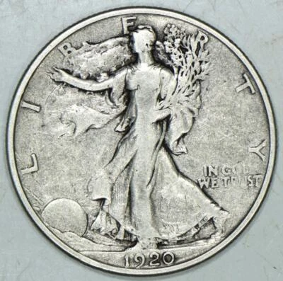 1920 Walking Liberty Half Dollar; Nice VF - Image 1 of 2