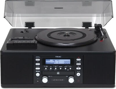 TEAC LP-R550USB-B CD Recorder with Turntable Cassette Player Black New - Image 1 of 4