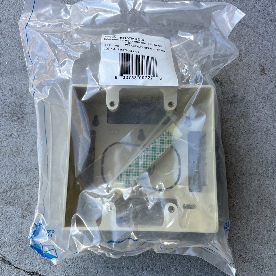 ICC Mounting Box in Double Gang Beige, Lot Of 5 Pieces. - Image 1 of 3