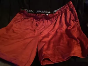 Russell Athletic Shorts Mens 3XL Red Ponte Workout Activewear Workout - Picture 1 of 2