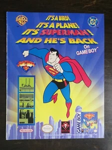 Nintendo Gameboy Superman DC Comics 1997 WB página completa anuncio original a color 1221  - Imagen 1 de 1
