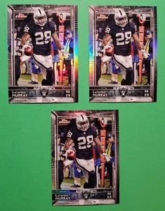 Lotto 3 carte rifrattori calcio cromati Topps Latavius Murray 2015 #89 Raiders🏈🔥 - Foto 1 di 3