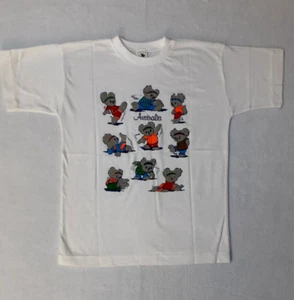 DOLPHIN Australia T-Shirt Boys Size 14 White Vintage Koala Bear Graphic NWOT - Picture 1 of 6