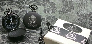 Orologio da taschino POLICE SCOTLAND Inciso Personalizzato Nero Catena SCOZZESE - Foto 1 di 3
