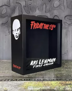Máscara Jason Viernes 13 Ari Lehman Autógrafo Máscara Vitrina Marco Personalizado - Imagen 1 de 2