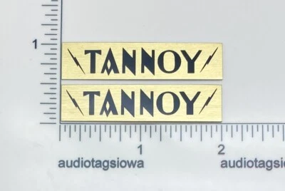 Par personalizado con insignia de altavoz Tannoy de aluminio dorado   Foto 1 de 4