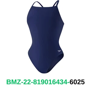 Speedo Women's Swimsuit One Piece Endurance+ Flyback Solid Adult, Speedo Navy,32 - Picture 1 of 3