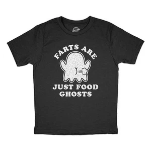 Youth Farts Are Just Food Ghosts T Shirt Funny Halloween Bathroom Humor Tee - Picture 1 of 7