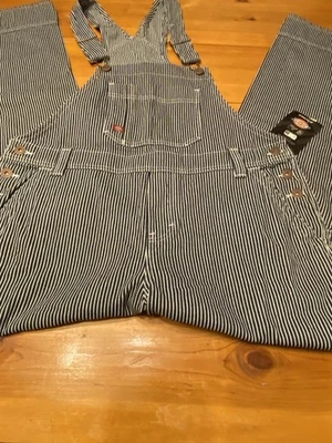 女式 Dickies 细条纹连体裤全新带标签 — 第 1/4 张图片