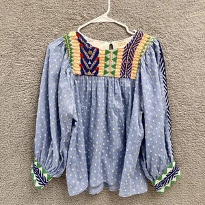 Verb by Pallavi Singhee Rhapsody bestickte Bluse S Small mehrfarbig Boho - Bild 1 von 15