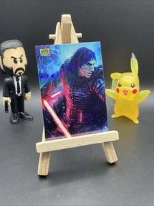 2024 Topps Chrome Star Wars Galaxy #71 The Duel: rifrattore Kylo Ren - Foto 1 di 2