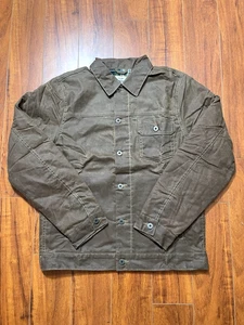 Flint And Tinder x Brad Leone Flannel Lined Waxed Trucker Jacket Size M Havana - Picture 1 of 8