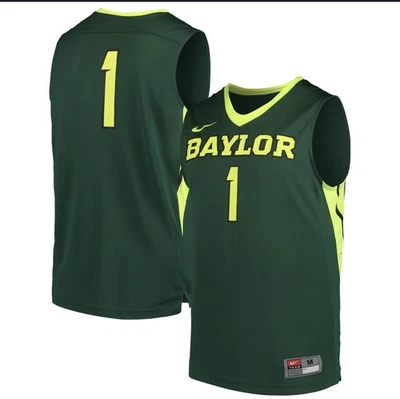 Nike Baylor University Bears Men’s Basketball Jersey #1 Sz M Green  - Image 1 of 4