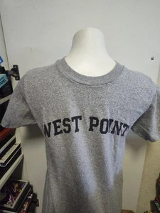 Vintage West Point USMA T Shirt Cadet USA Made Single Stitch Gray S Exclusive PT - Picture 1 of 6