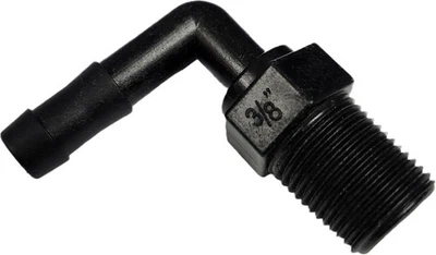 Banjo 90 Degree Hose Fitting 3/8" Male Thread X 3/8" Hose Barb - HB038-90 - Image 1 of 3