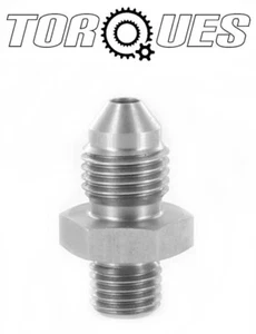 AN -3 ( 3AN) M8x1.0 Metric Stainless Concave Adapter - Picture 1 of 2