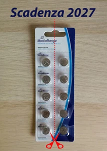 MediaRange LR54 AG10 LR1130 - 5 batterie a bottone - 1,5V Alcaline - Foto 1 di 4