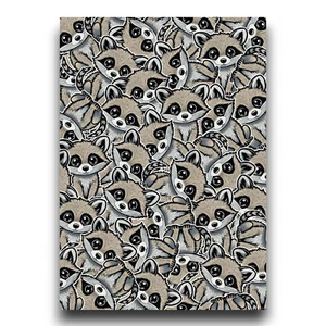 A5 Cute Grey Raccoon Animal Vinyl Sticker Bomb Sheet Decal Wrap Car Van Laptop - Bild 1 von 1
