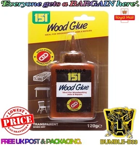151 Extra Starker Holzleim Transparent Kleber Holzbearbeitung Arbeiten & Reparatur 120gm - Bild 1 von 1