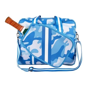 Pickleball Bag Women's Sling Bag Urban Blue Camo Dink Zone Paddle/Racket Holder - Picture 1 of 4