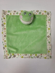 BABY GANZ GUM DROP BABY SECURITY BLANKET LOVEY GREEN FROG SOFT DOTS GUMDROP - Picture 1 of 10