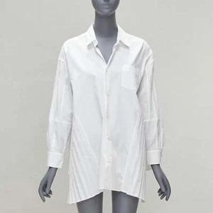 JUNYA WATANABE 2018 white accordion pleat side tunic shirt XS - Picture 1 of 9