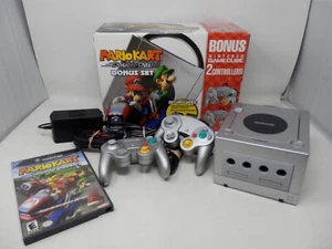 Nintendo Gamecube Mario Kart Double Dash Bonus Set Platinum Complete in Box CIB - Picture 1 of 17