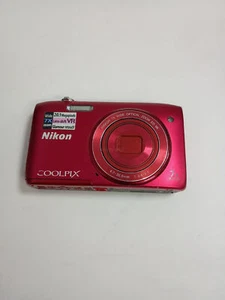 Nikon COOLPIX S5200 Red Digital Camera English 90%New - Picture 1 of 6