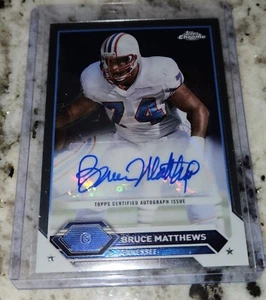 Autógrafo compuesto cromado Bruce Matthews 2023 Topps #TCABM - Imagen 1 de 3