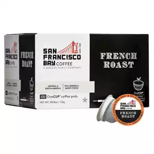 SF San Francisco Bay French Dark Roast Coffee 100 OneCup Pods 100% Arabica FRESH - Picture 1 of 3