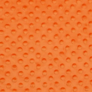 Fabric Soft Minky Dimple Dots Bubble Velour Plush Comfy Sun Orange 7/8 Yard  - Picture 1 of 1