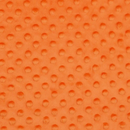 Fabric Soft Minky Dimple Dots Bubble Velour Plush Comfy Sun Orange 7/8 Yard  - Image 1 of 1