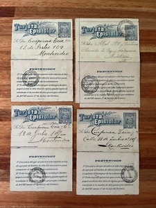 Uruguay lot x4 TARJETA EPISTOLAR & postcards POSTAL STATIONERY / covers #15 - Picture 1 of 4