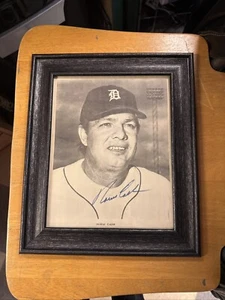 VINTAGE 1960's NORM CASH SIGNED DETROIT TIGERS CHRYSLER PROMO PHOTO *8x10 (OT) - Picture 1 of 1