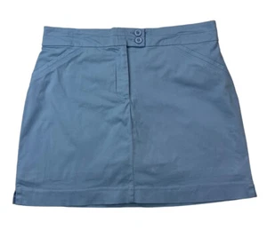 Coral Bay Women's Size 12 Blue Stretch Double-Button Skirt w/Shorts Skort - Picture 1 of 12